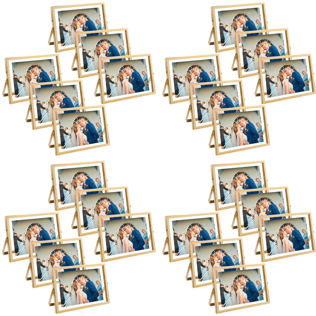 Frametory,7x5 Floating Glass Picture Frames Set of 24, Double Glass 4x6 ...