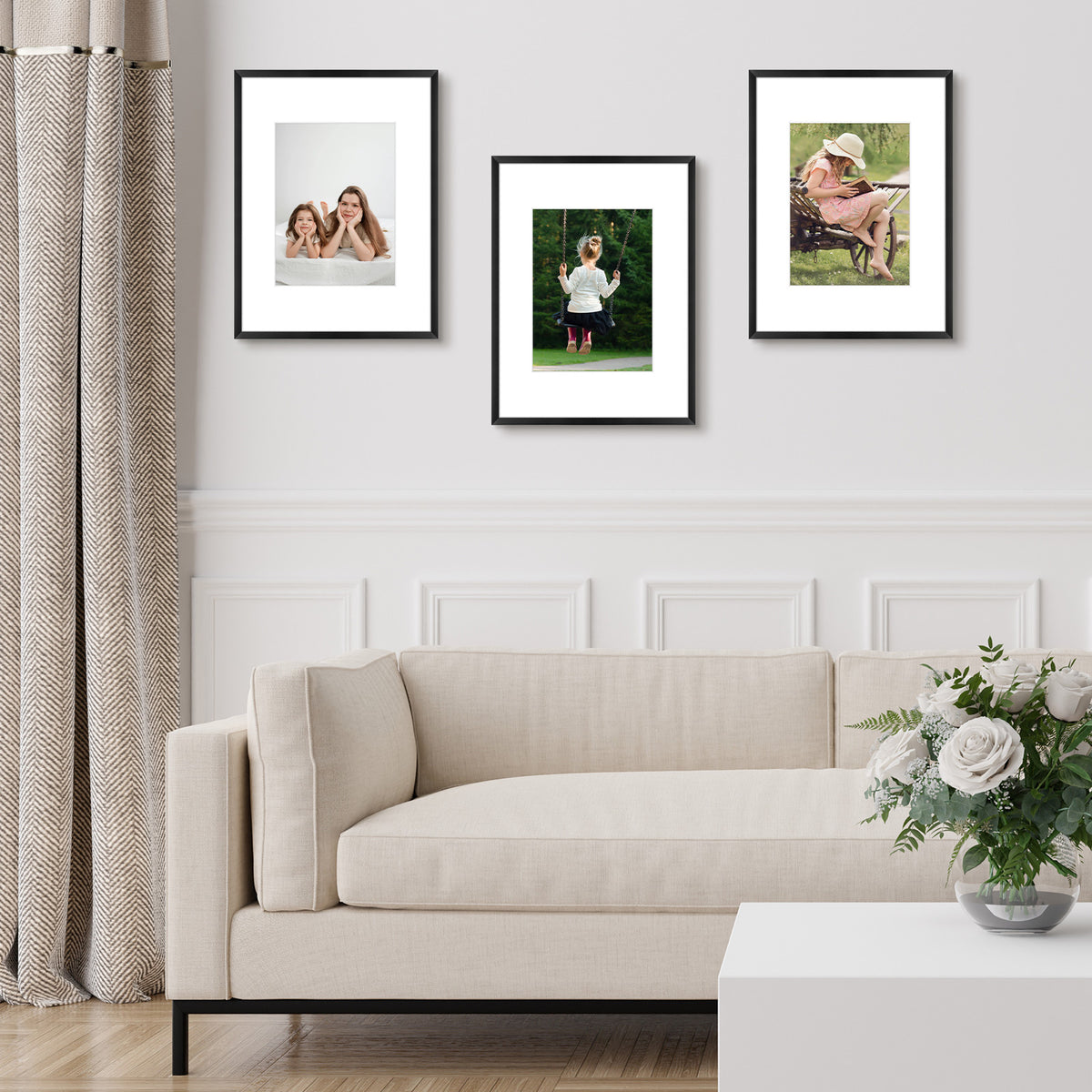 9x12 Aluminum Frame with White Mat for 6x8 Photo (12 Pack)