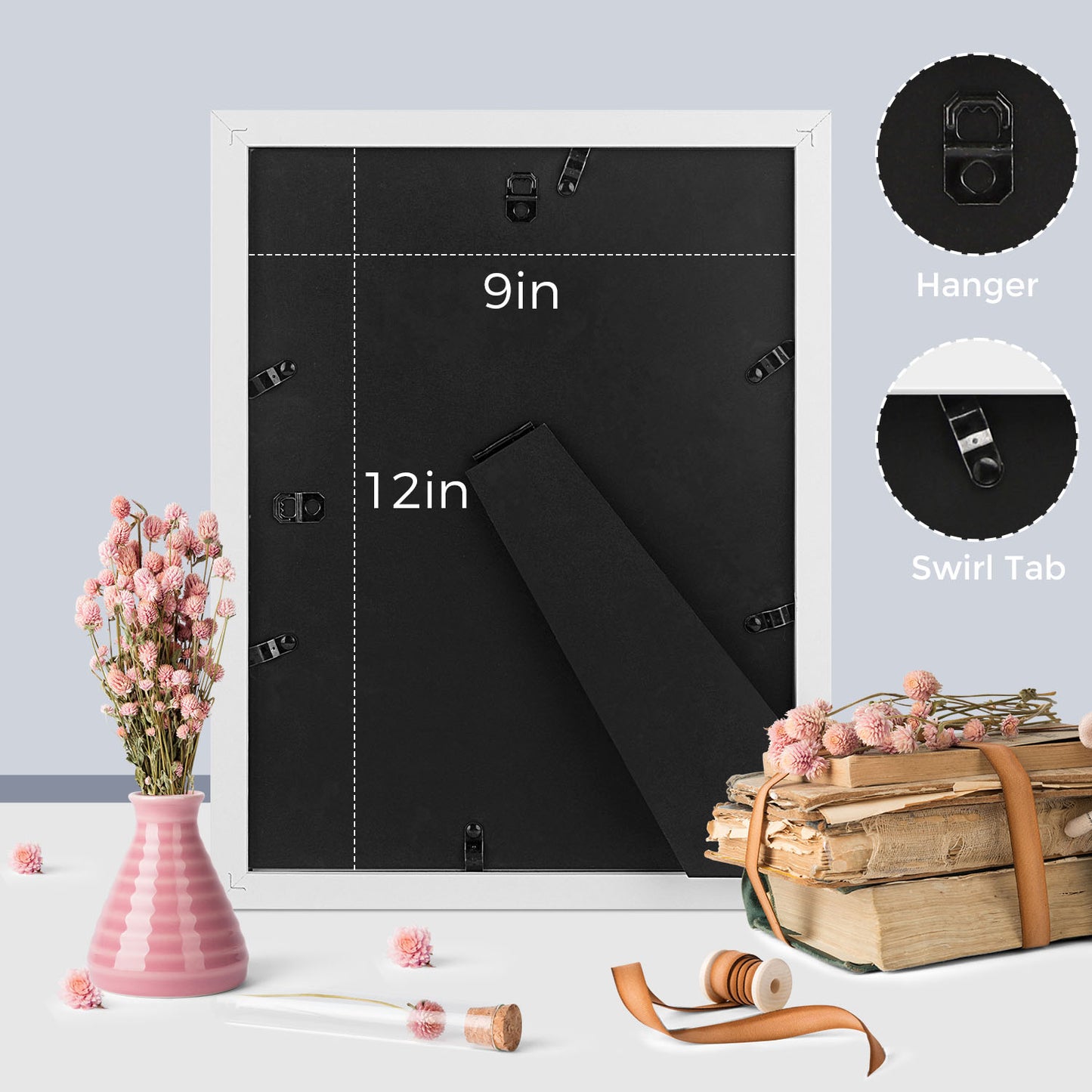 9x12 White Picture Frame for 6x8 Photo (8 Pack)