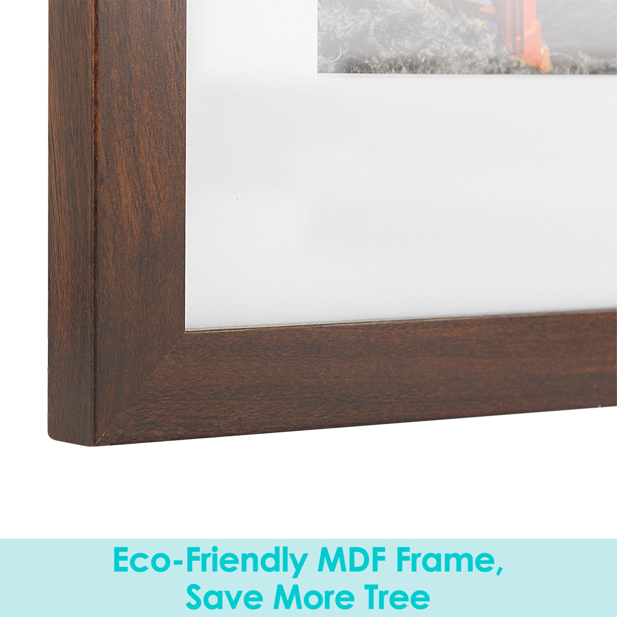 Frametory, 9x12 Picture Frame with White Mat for 6x8 Photo (8 Pack)