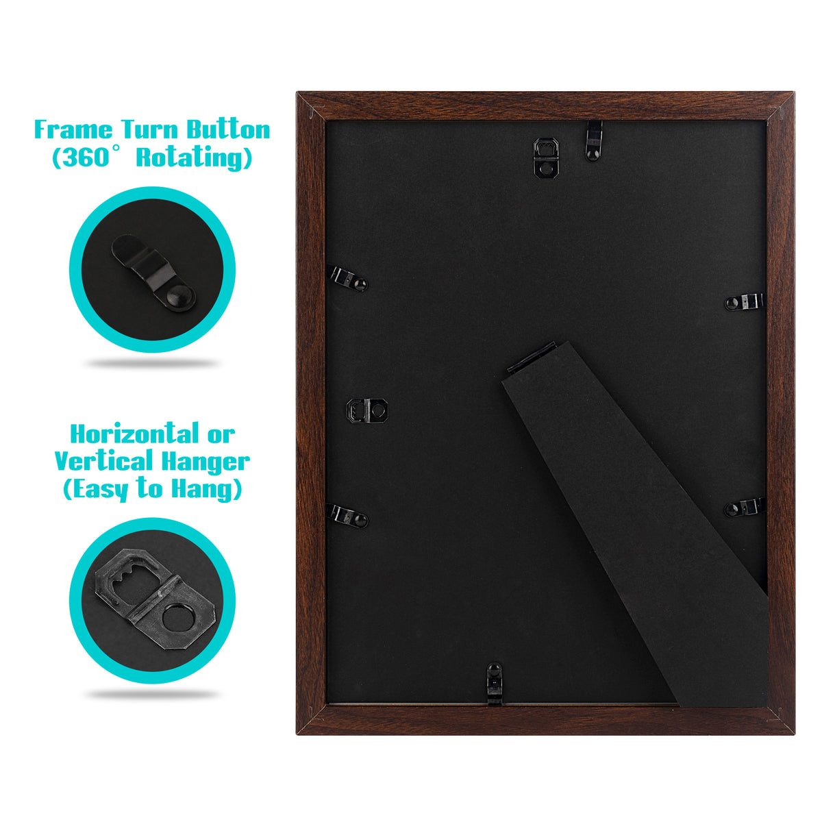 Frametory, 9x12 Picture Frame with White Mat for 6x8 Photo (8 Pack)