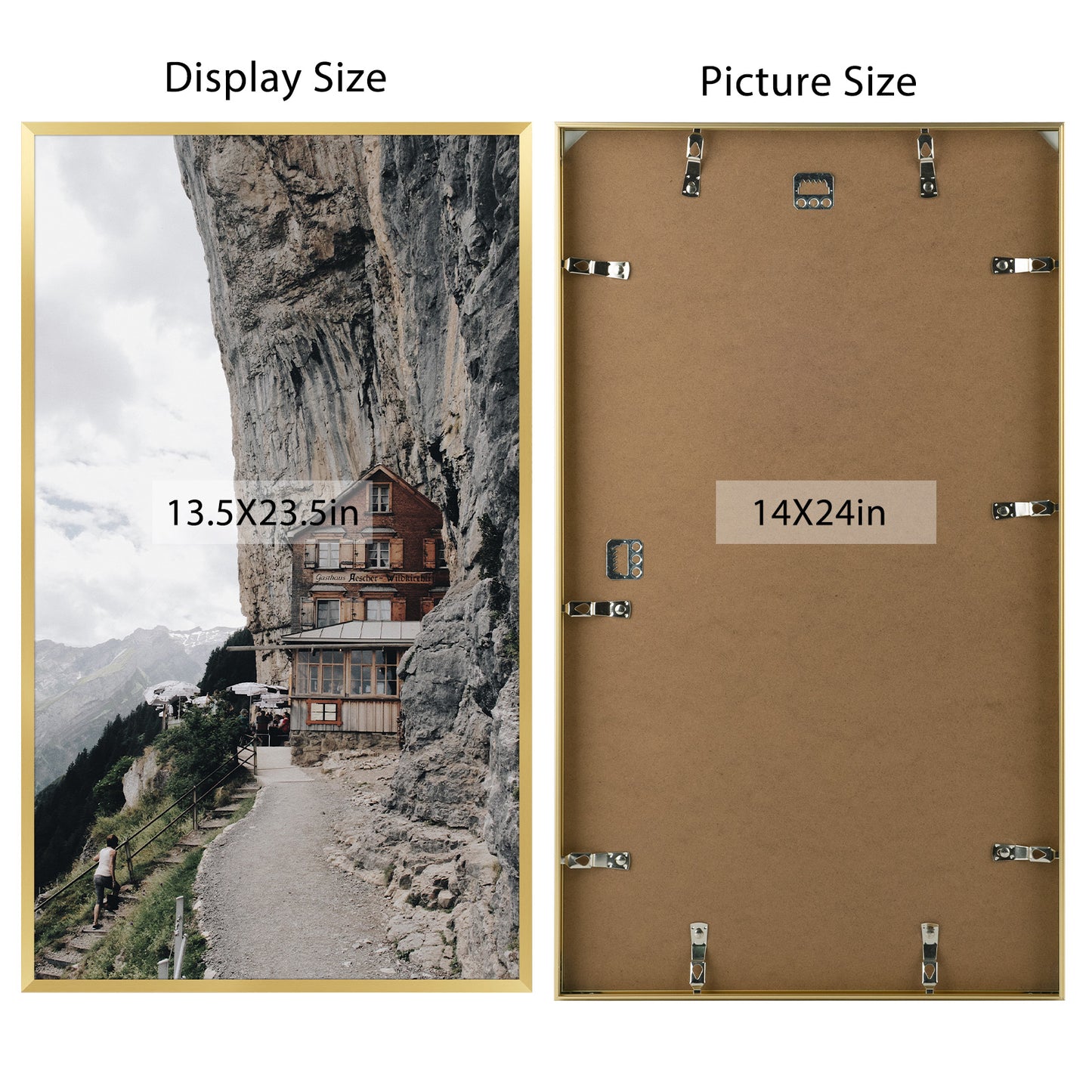 14x24 Poster Frame with Plexiglass (6 Pack)