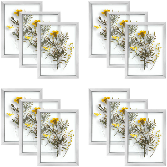 Clearance 5x7 Floating Aluminum Frame with Real Glass (12 Pack)