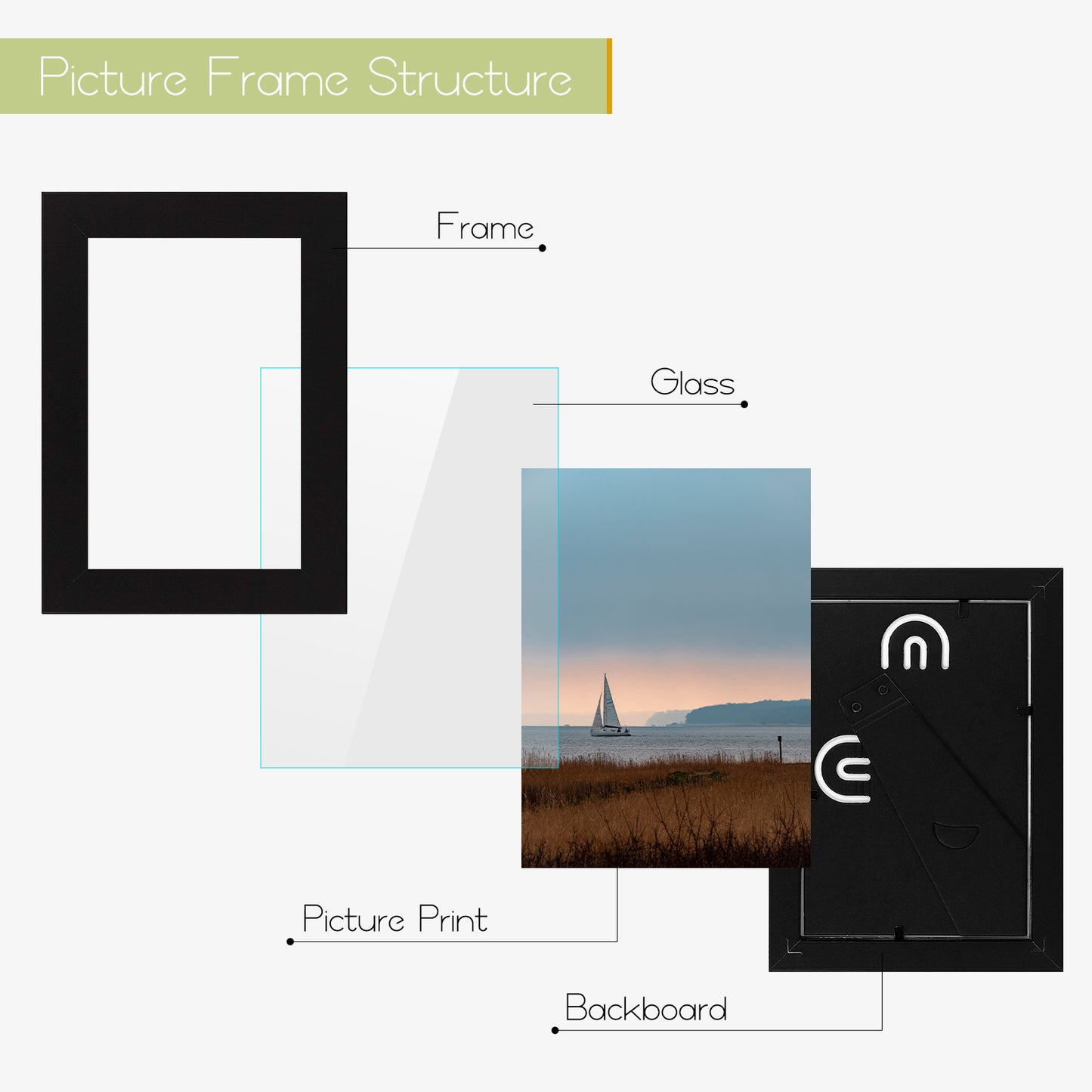 Frametory, 4x6 Picture Frames with Plexiglass (40 Pack)