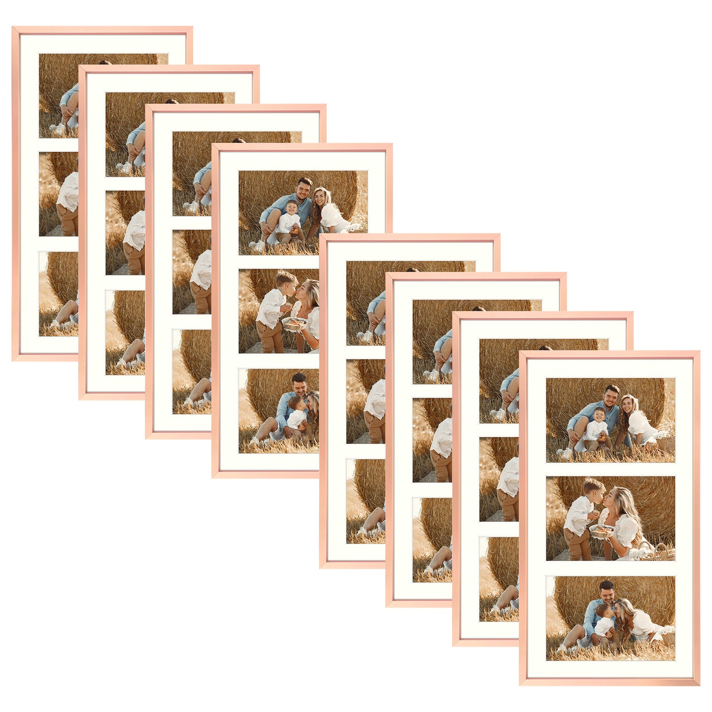 8 Pack/Rose Gold