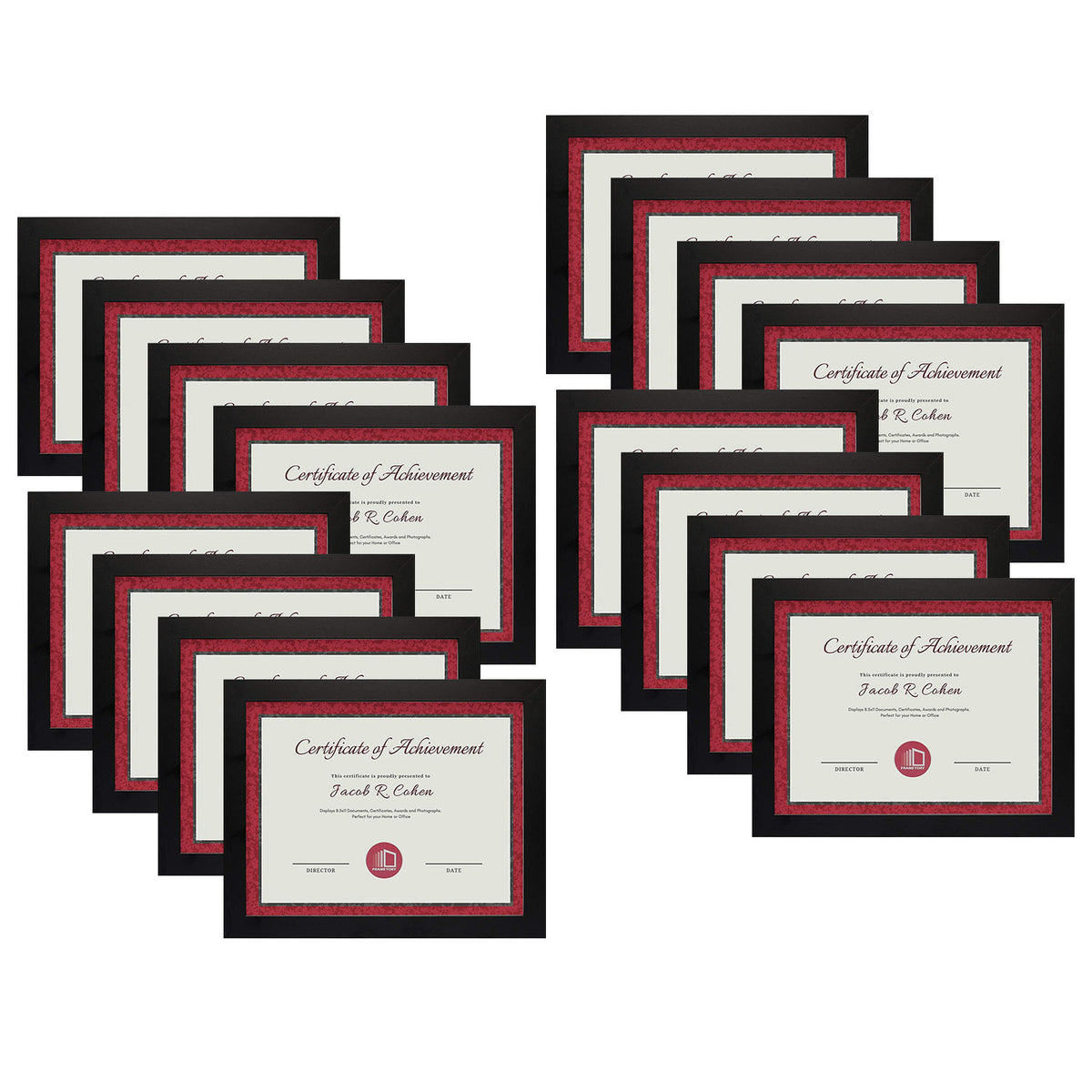 Frametory, 8.5x11 Picture Frame with Real Glass (16 Pack)