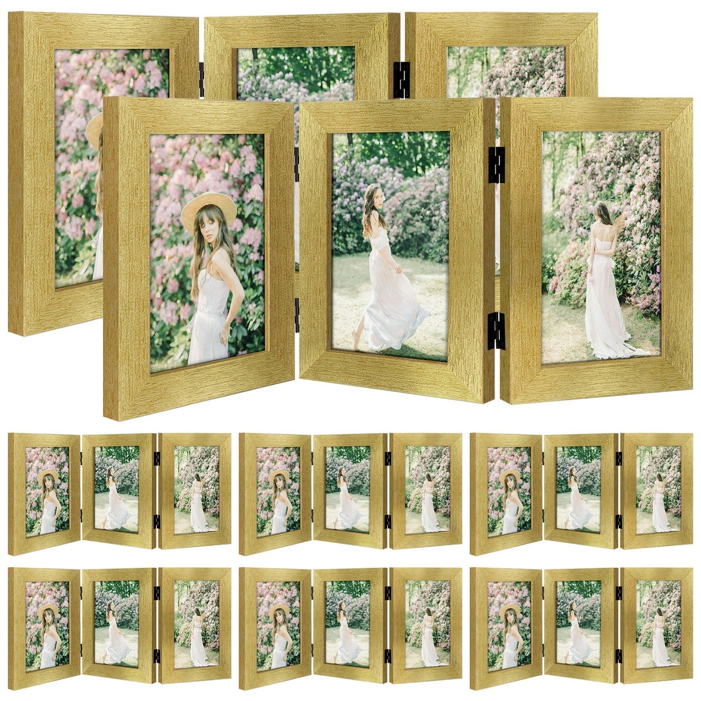 Frametory, Clearance 4x6 Three Picture Frame for Three 4x6 Pictures (8 Pack)