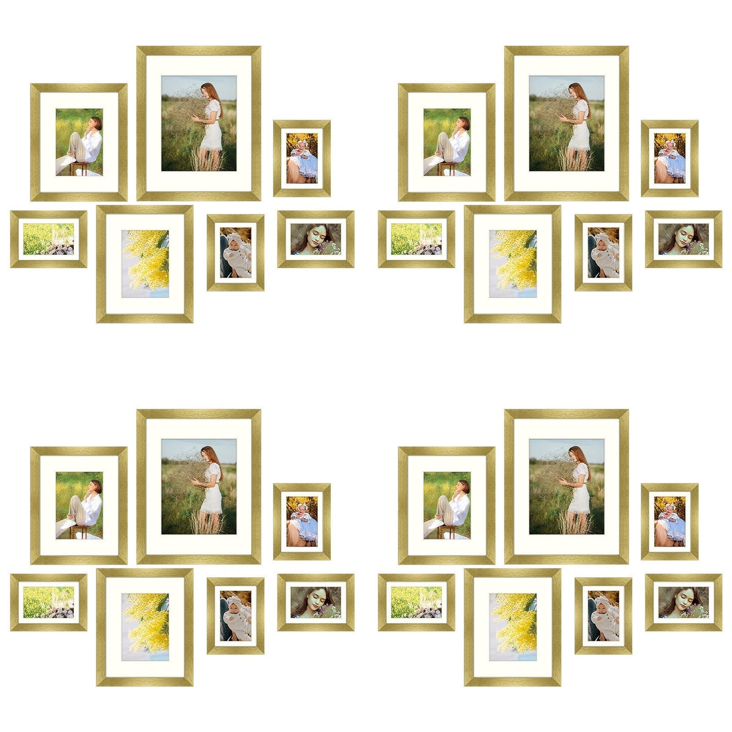 Clearance Gallery Picture Frame Four 11x14, Eight 8x10, Sixteen 5x7 Frame (28 Pack)
