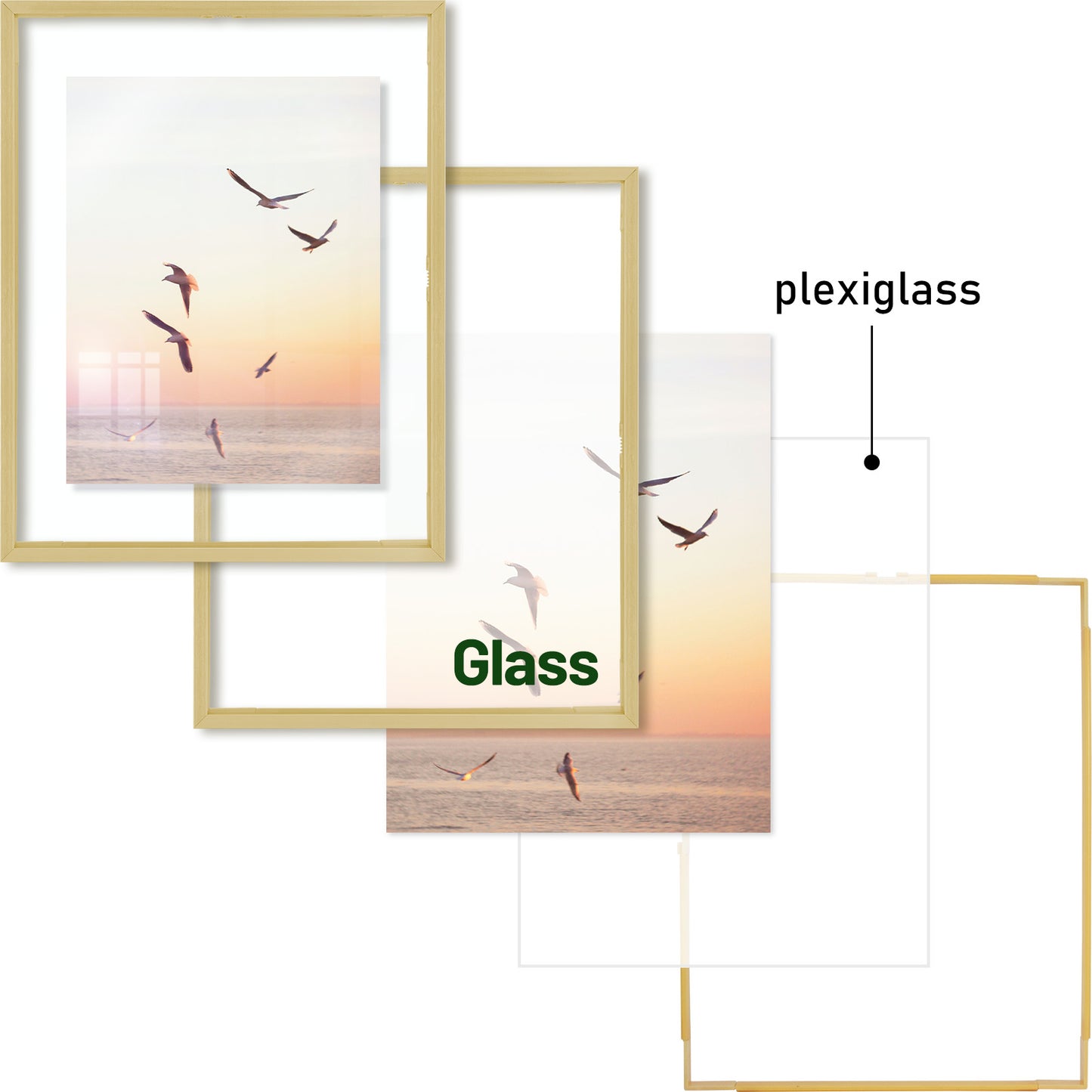 Frametory,11x14 Floating Frame For Any Size Photo up to 11 by 14 (6 Pack)