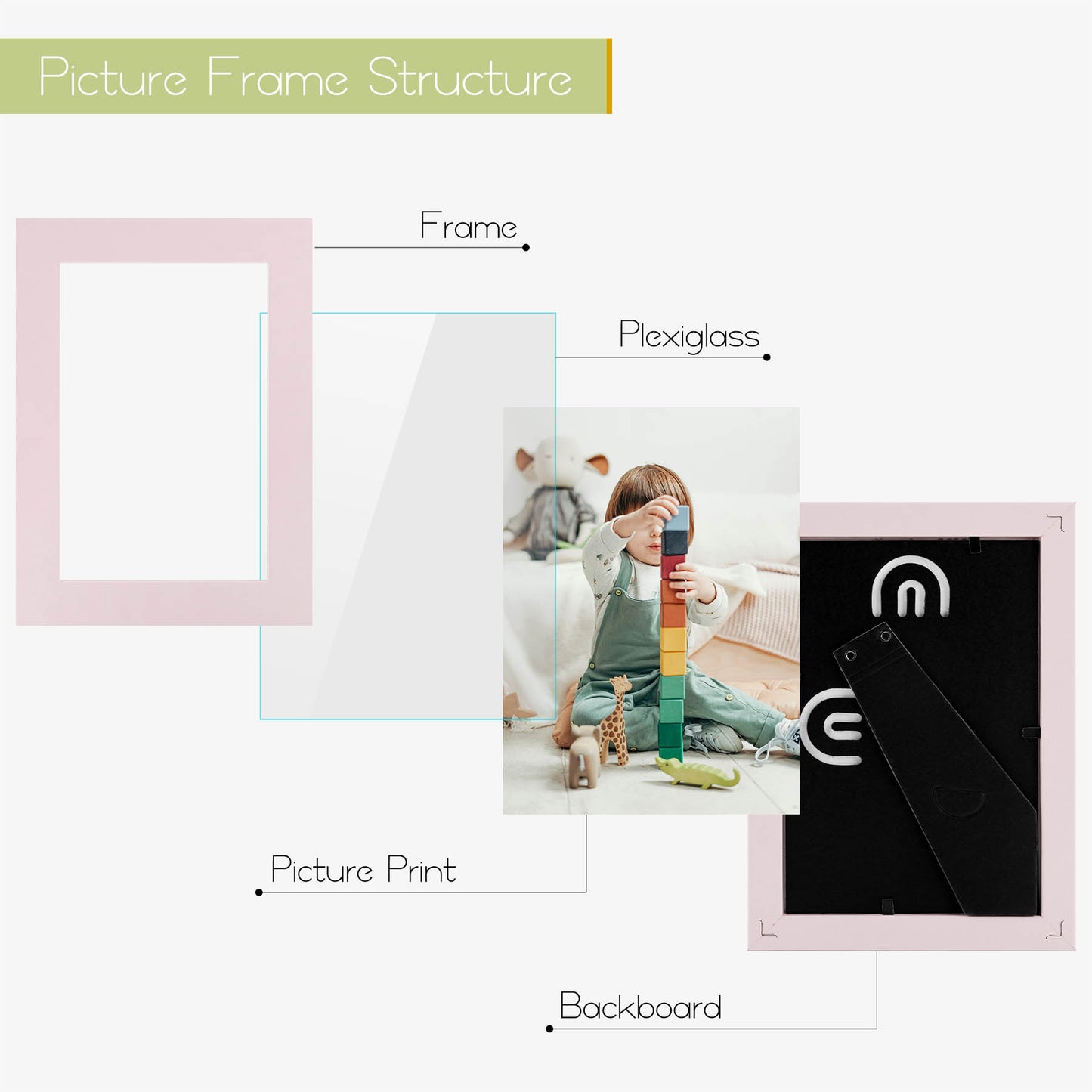 Frametory,4x6 Picture Frames Pink (40 Pack)