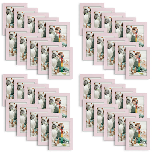 Frametory,5x7 Picture Frames Pink (40 Pack)