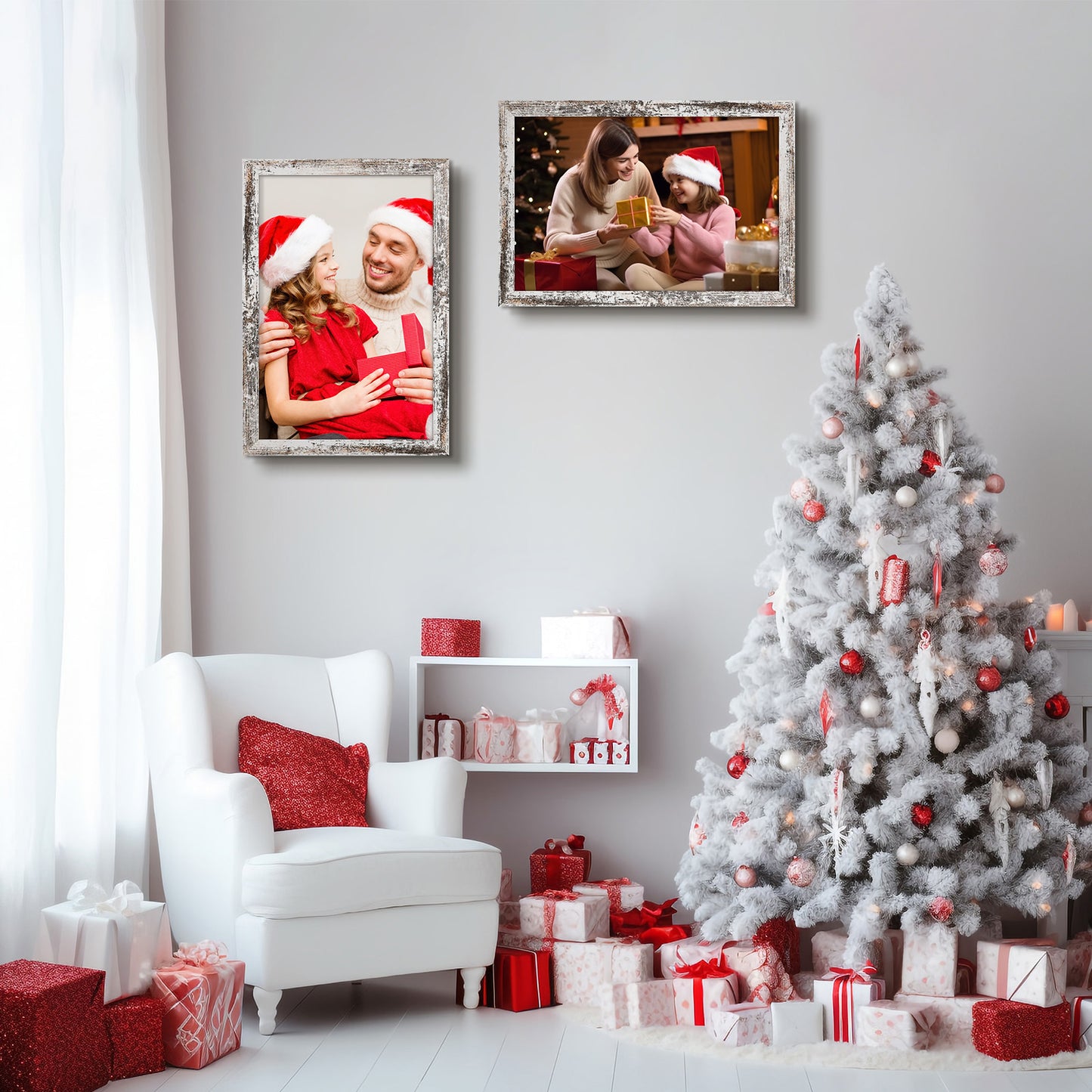 Clearance 16x24 Picture Frame with Plexiglass Distressed White (6 Pack)