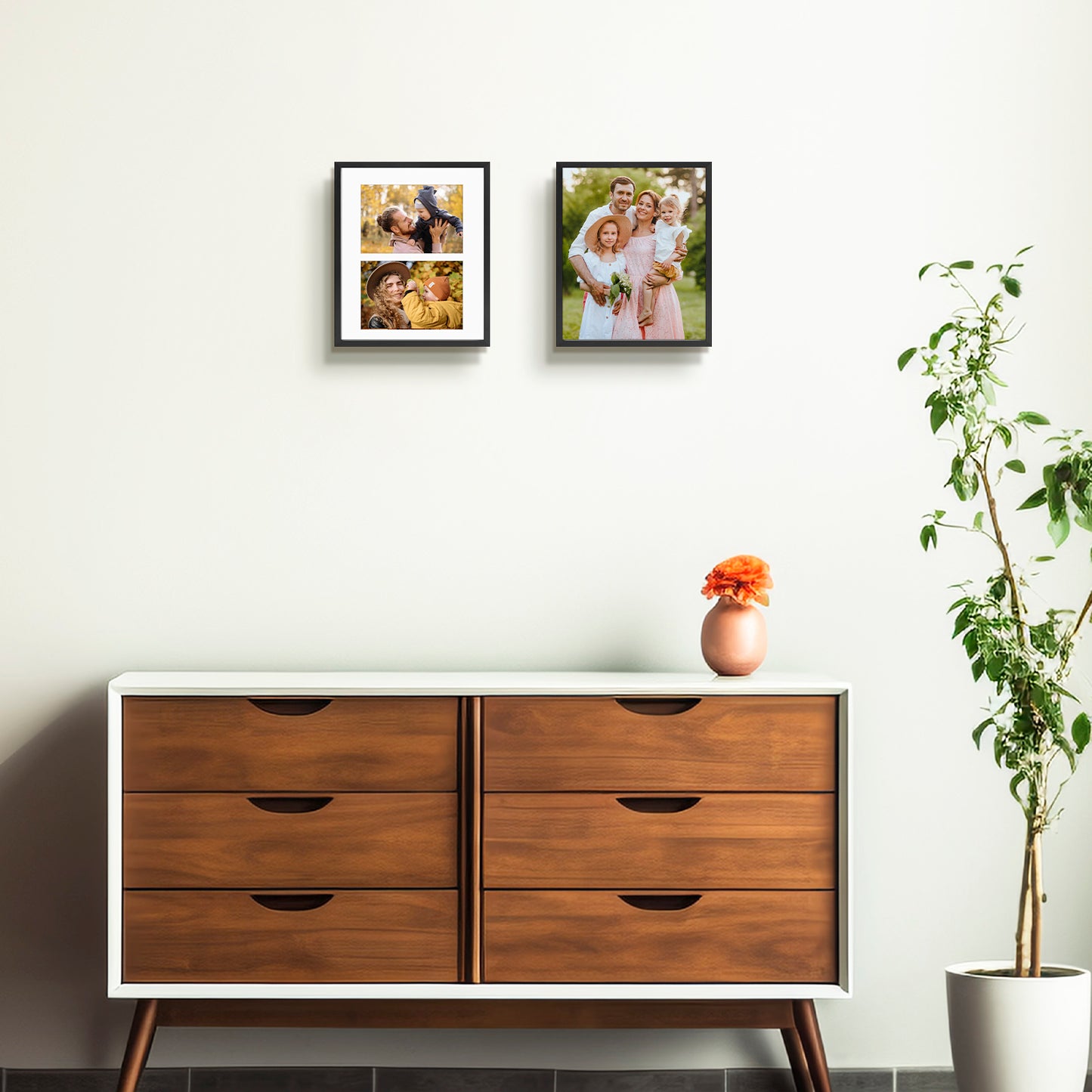 8x10 Black Collage Photo Frame Display Two 4x6 Picture (12 Pack)