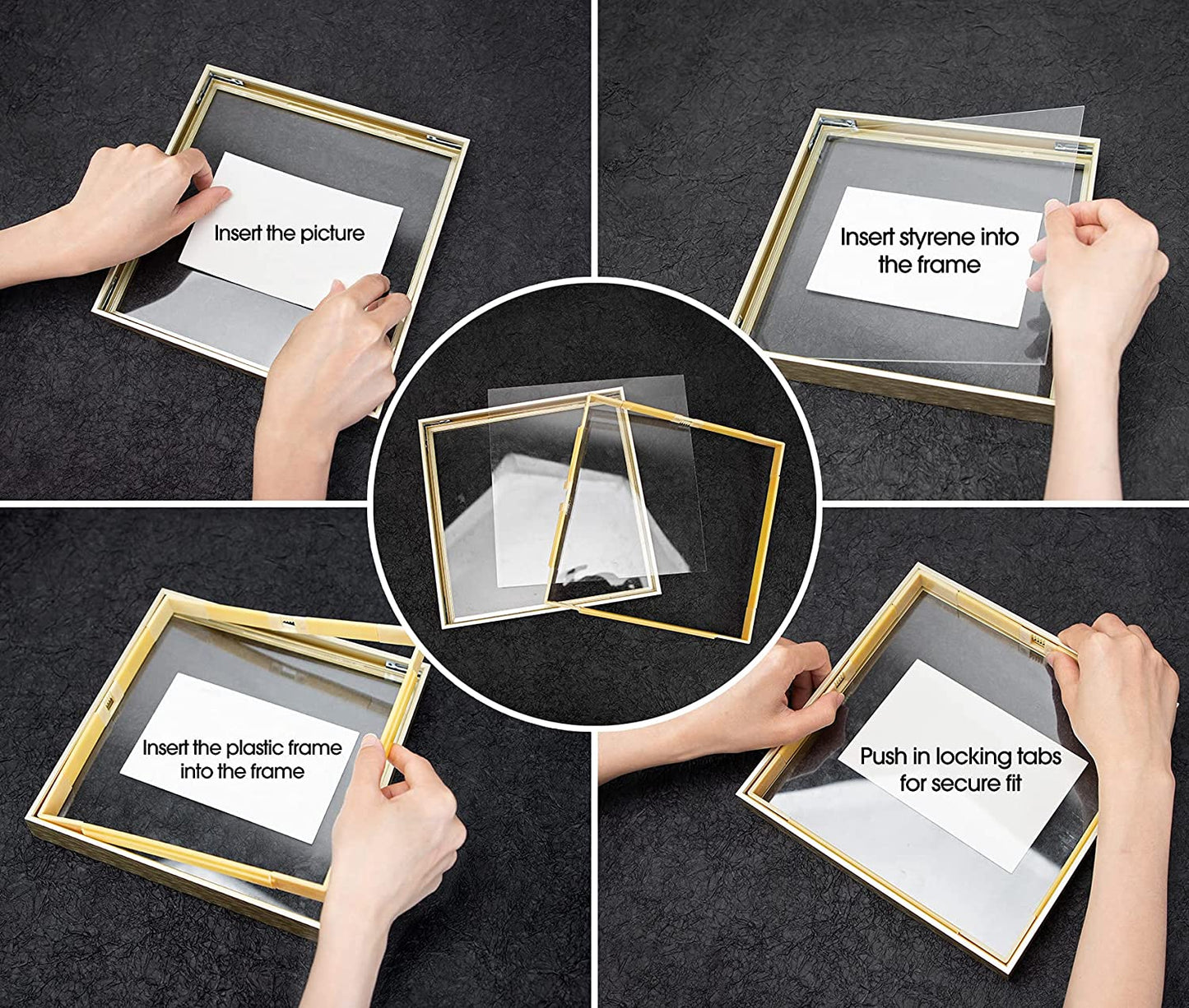 Frametory, Aluminum Floating Frames Included 5x7,8x10 and 11x14 (28 Pack)