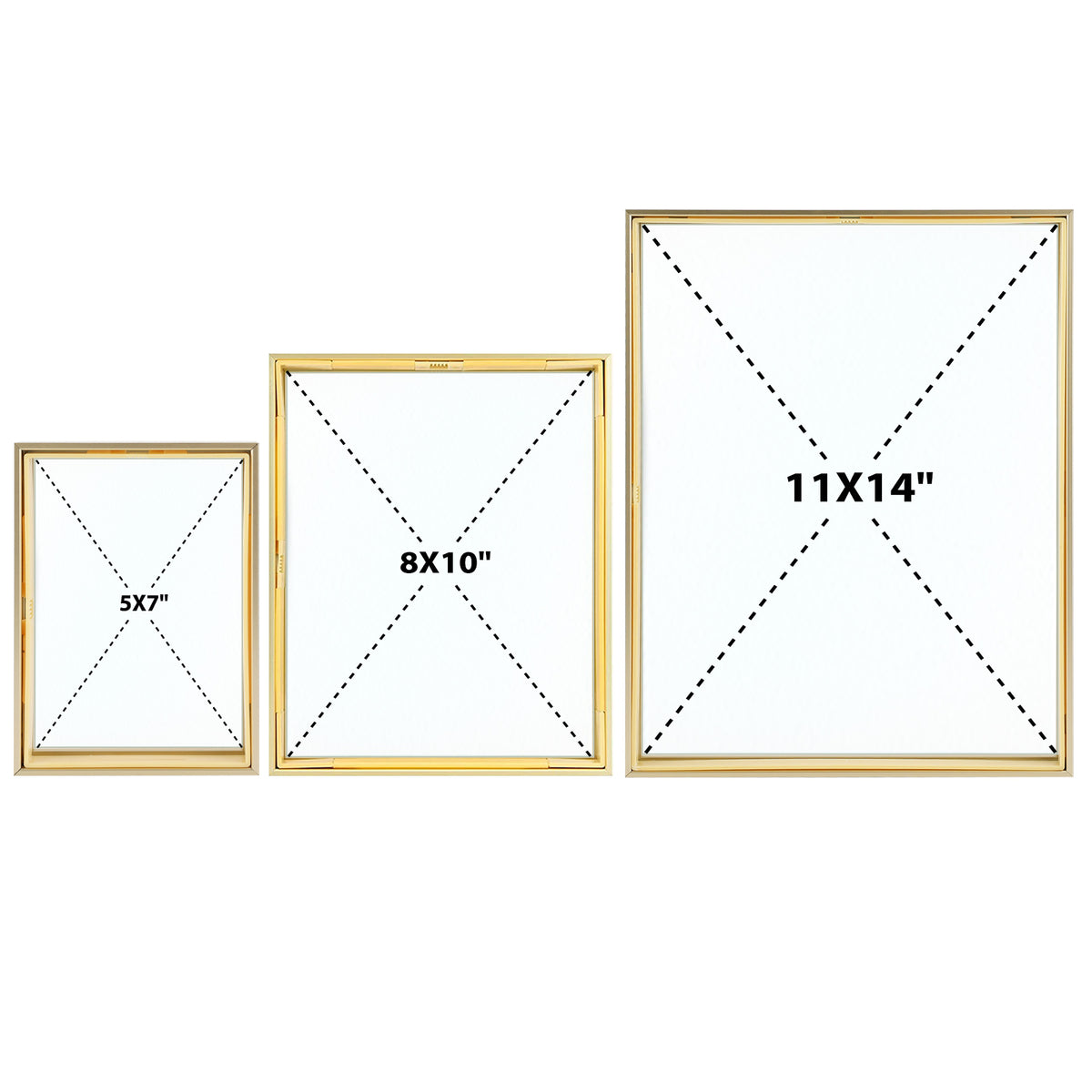 Frametory, Aluminum Floating Frames Included 5x7,8x10 and 11x14 (28 Pack)