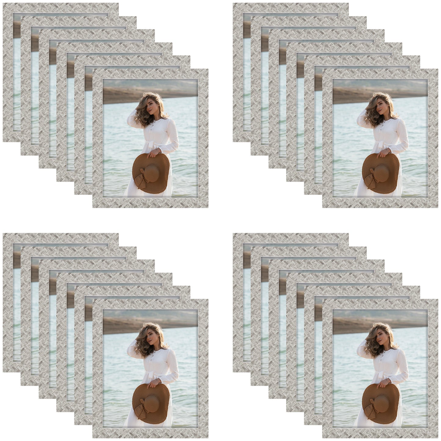 Clearance,8x10 Picture Frame With Plexiglass (24 Pack)