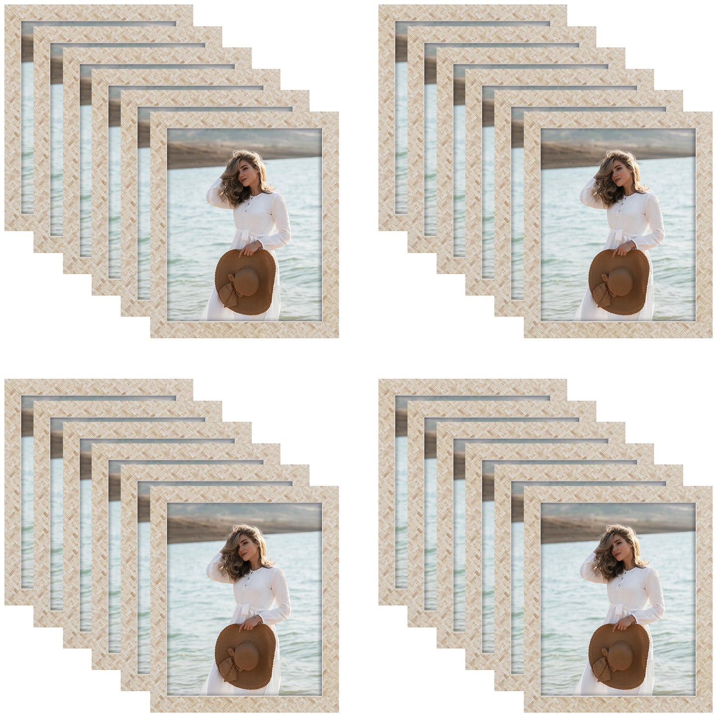Clearance,8x10 Picture Frame With Plexiglass (24 Pack)