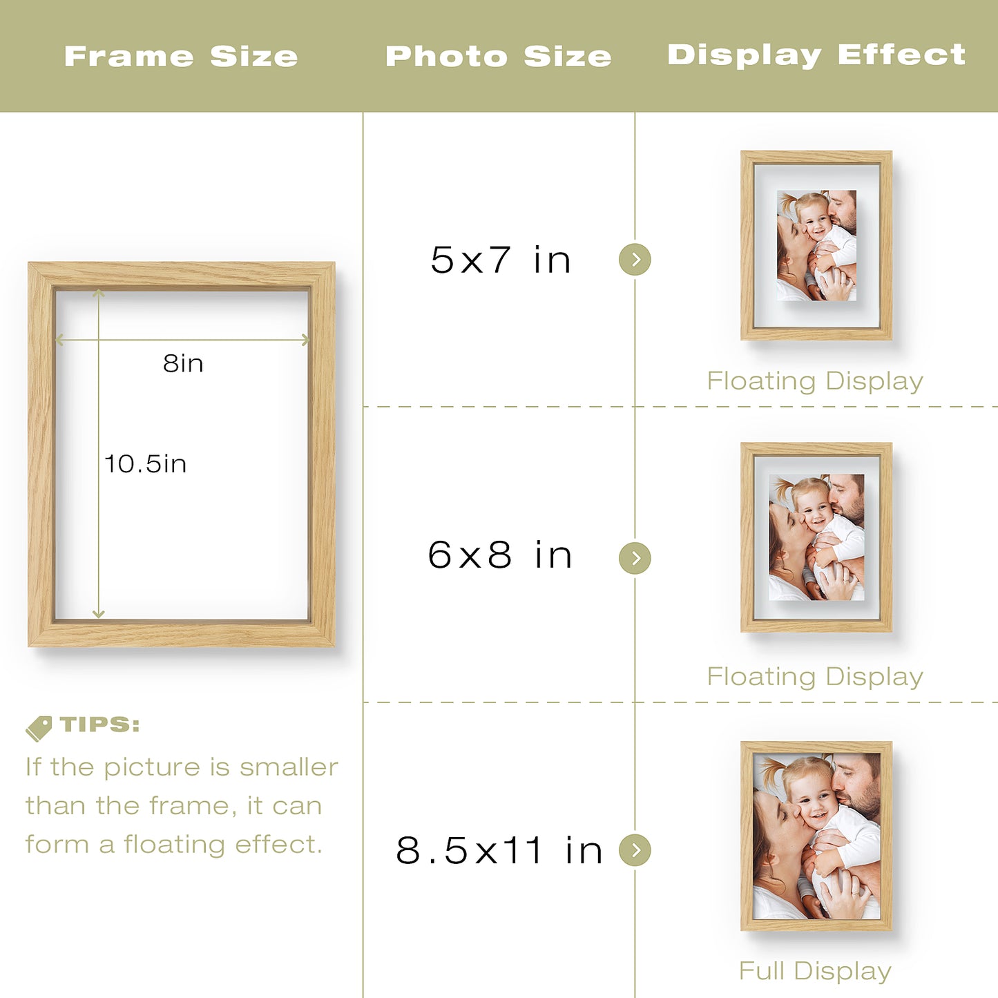 Frametory,8.5x11 Floating Frame (6 Pack)