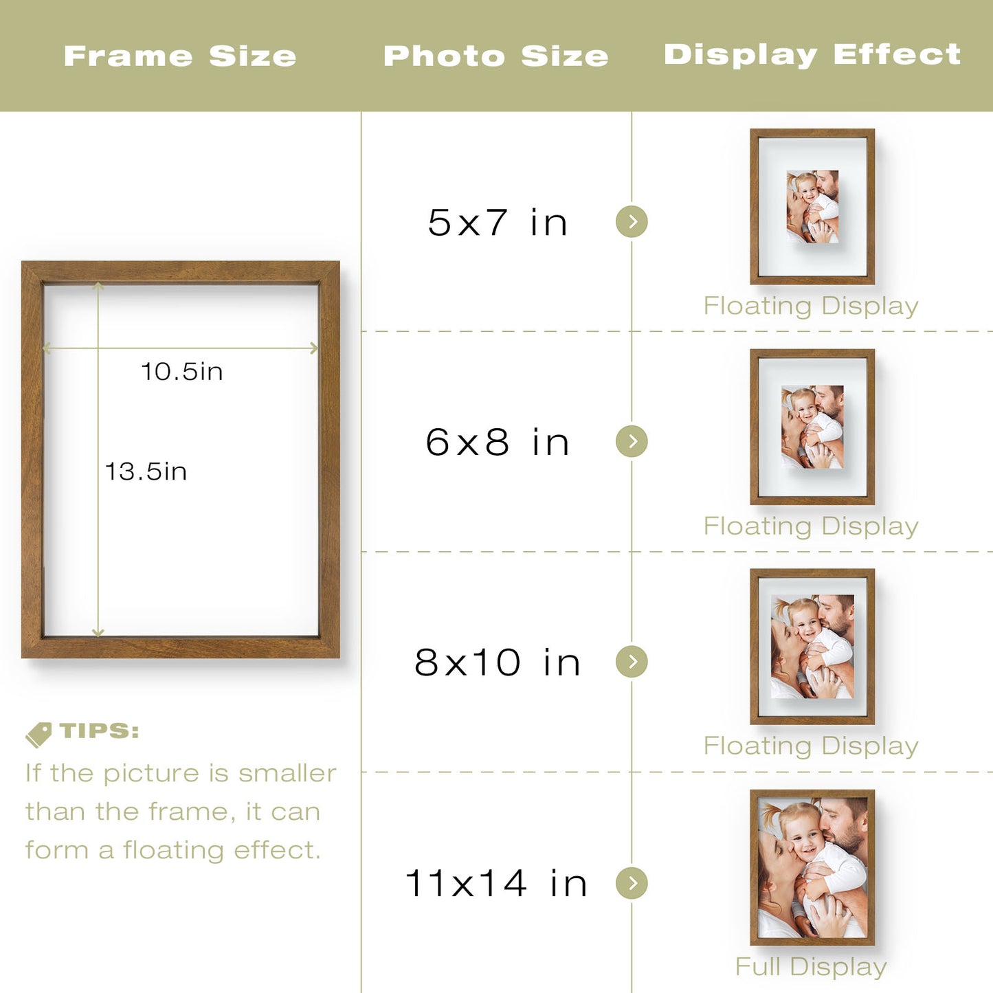 Frametory,11x14 Floating Frame (6 Pack)