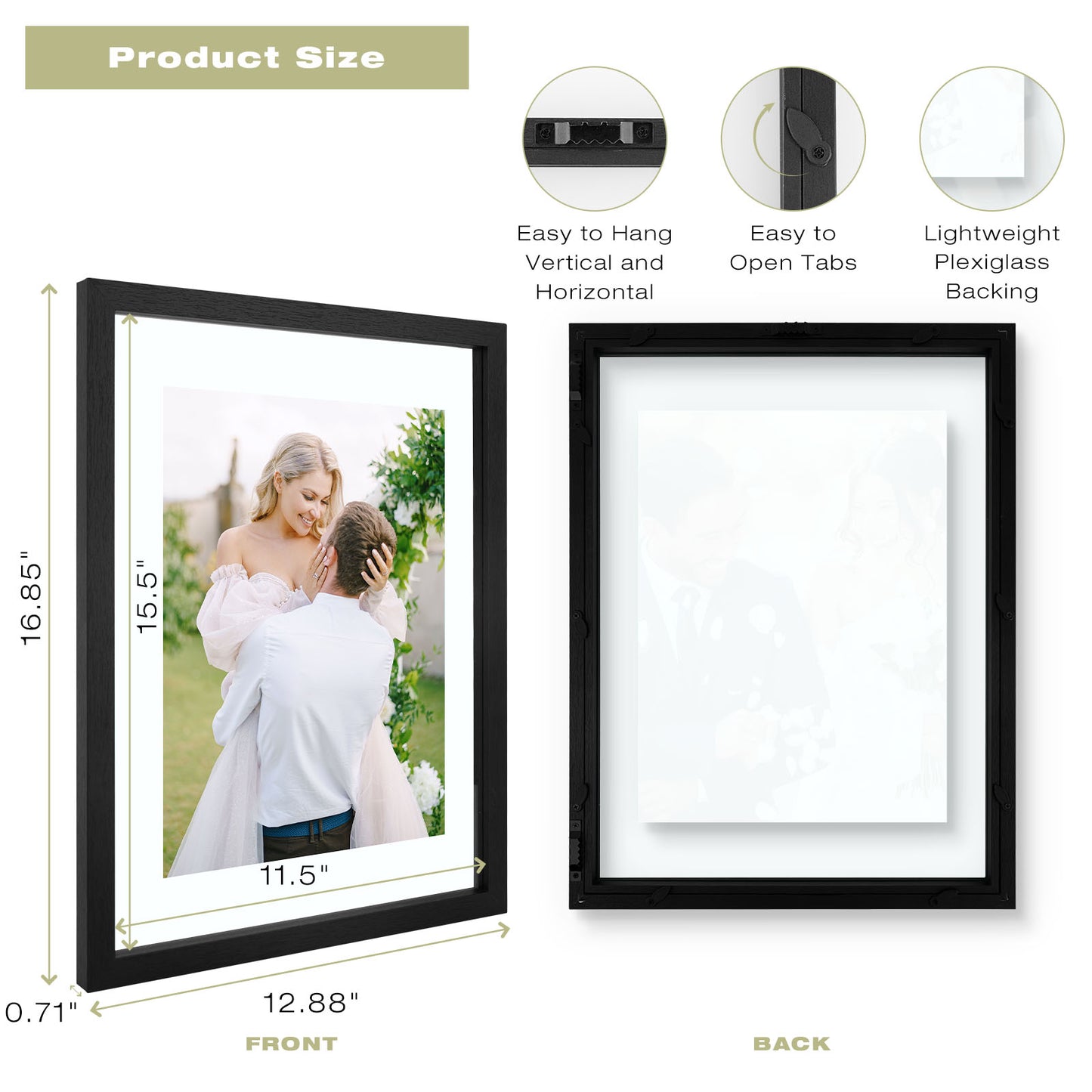 Frametory,12x16 Floating Frame (4 Pack)