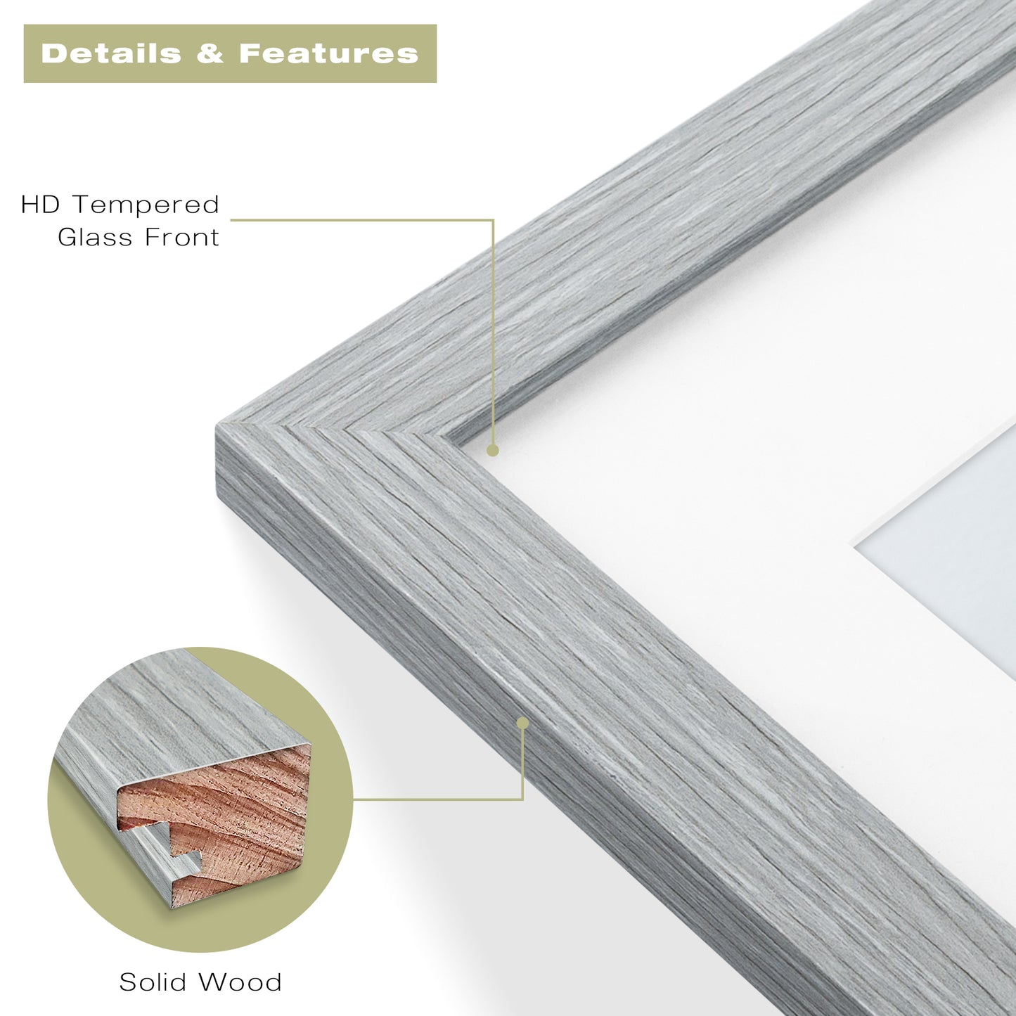 Clearance 11x14 Wood Picture Frame For 8x10 Photo (10 Pack)