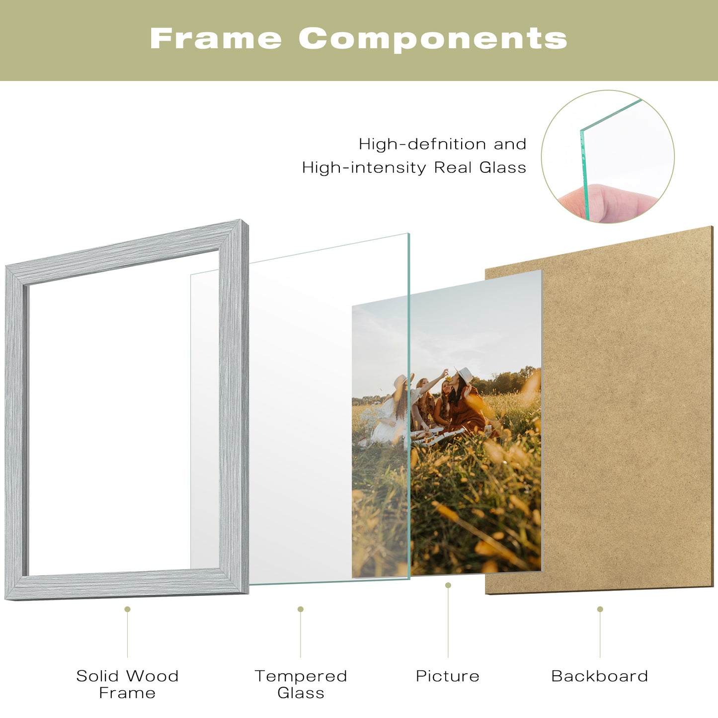 Clearance 16x24 Wood Frame Displays 16x24 Photo(4 Pack)