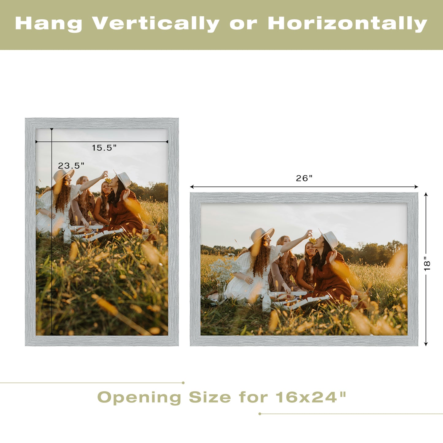 Clearance 16x24 Wood Frame Displays 16x24 Photo(4 Pack)