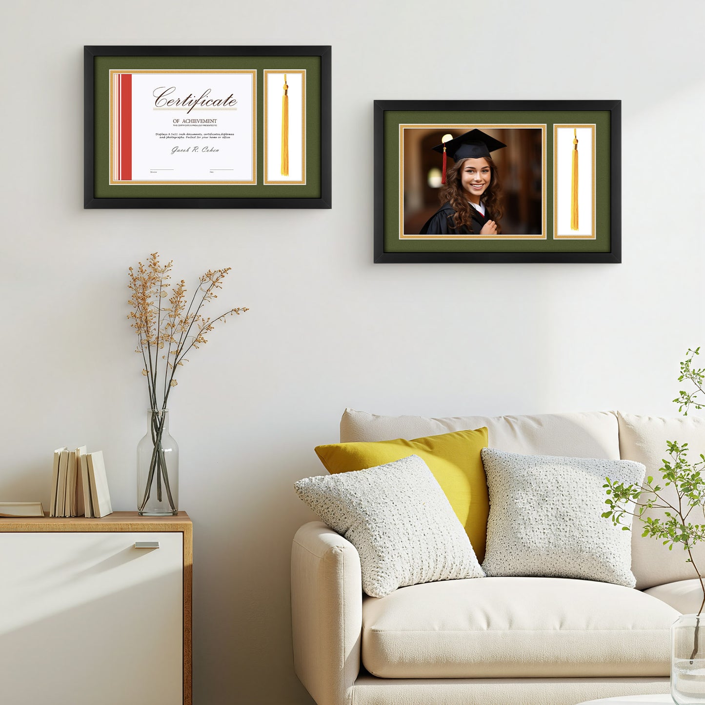 Clearance 11x17.5 Diploma Frame For 8.5x11 Certificate with Tassel Holder (6 Pack)