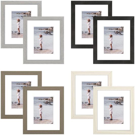 Clearance 8x10 MDF Picture Frame for 5x7 Photo Mix Colors (8 Pack)