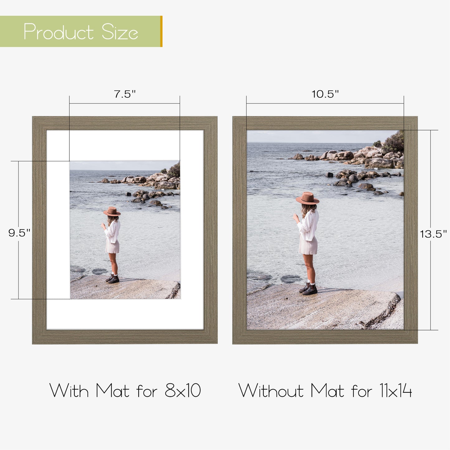 Clearance 11x14 MDF Picture Frame for 8x10 Photo (8 Pack)