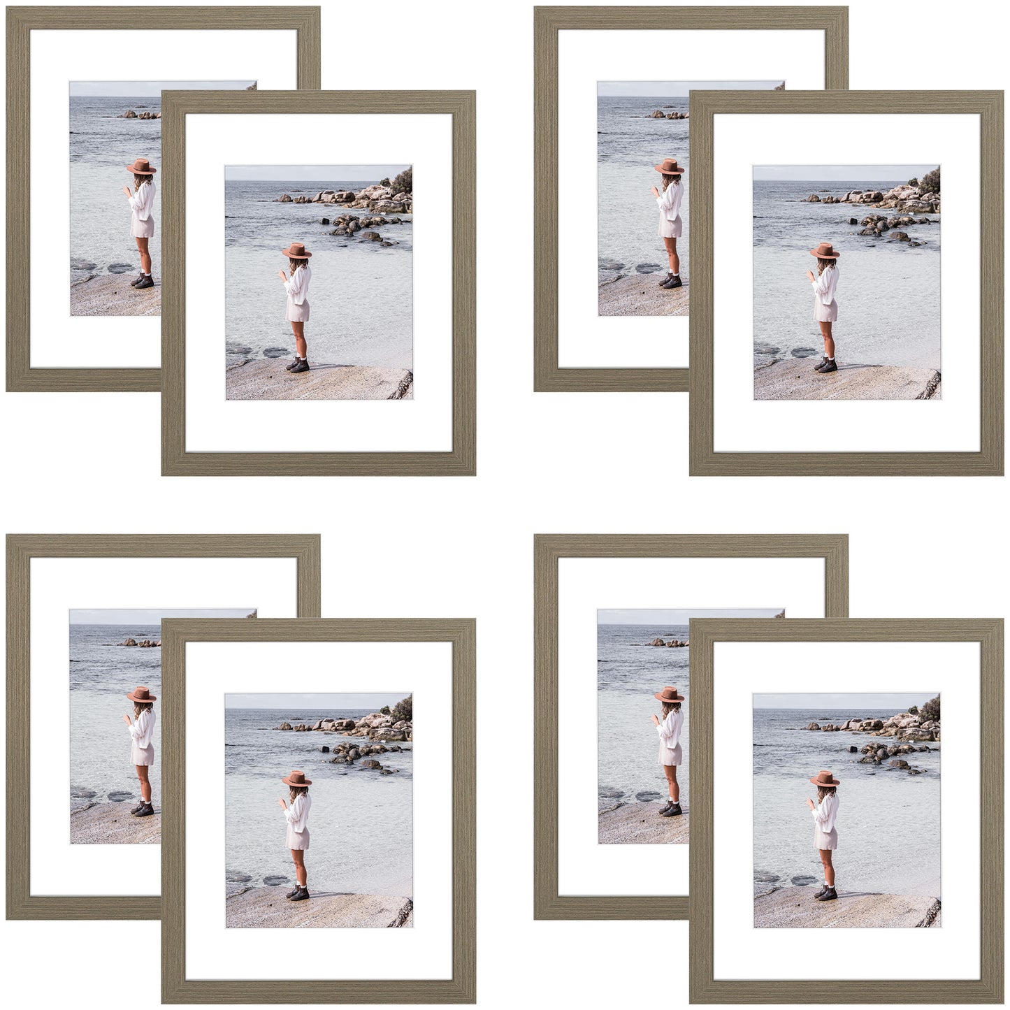 Clearance 11x14 MDF Picture Frame for 8x10 Photo (8 Pack)