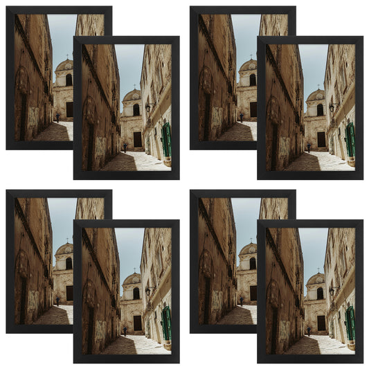 Clearance A4 Black Picture Frame with Plexiglass (8 Pack)