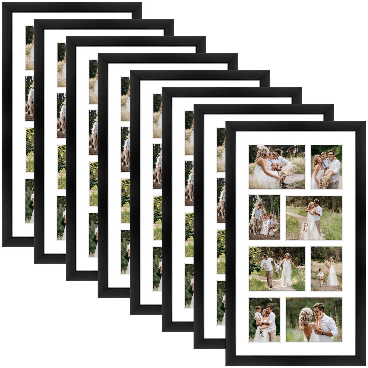 Clearance 10x18 Collage Frame For Four 4x5 And Four 3x4 Photos(8 Pack)