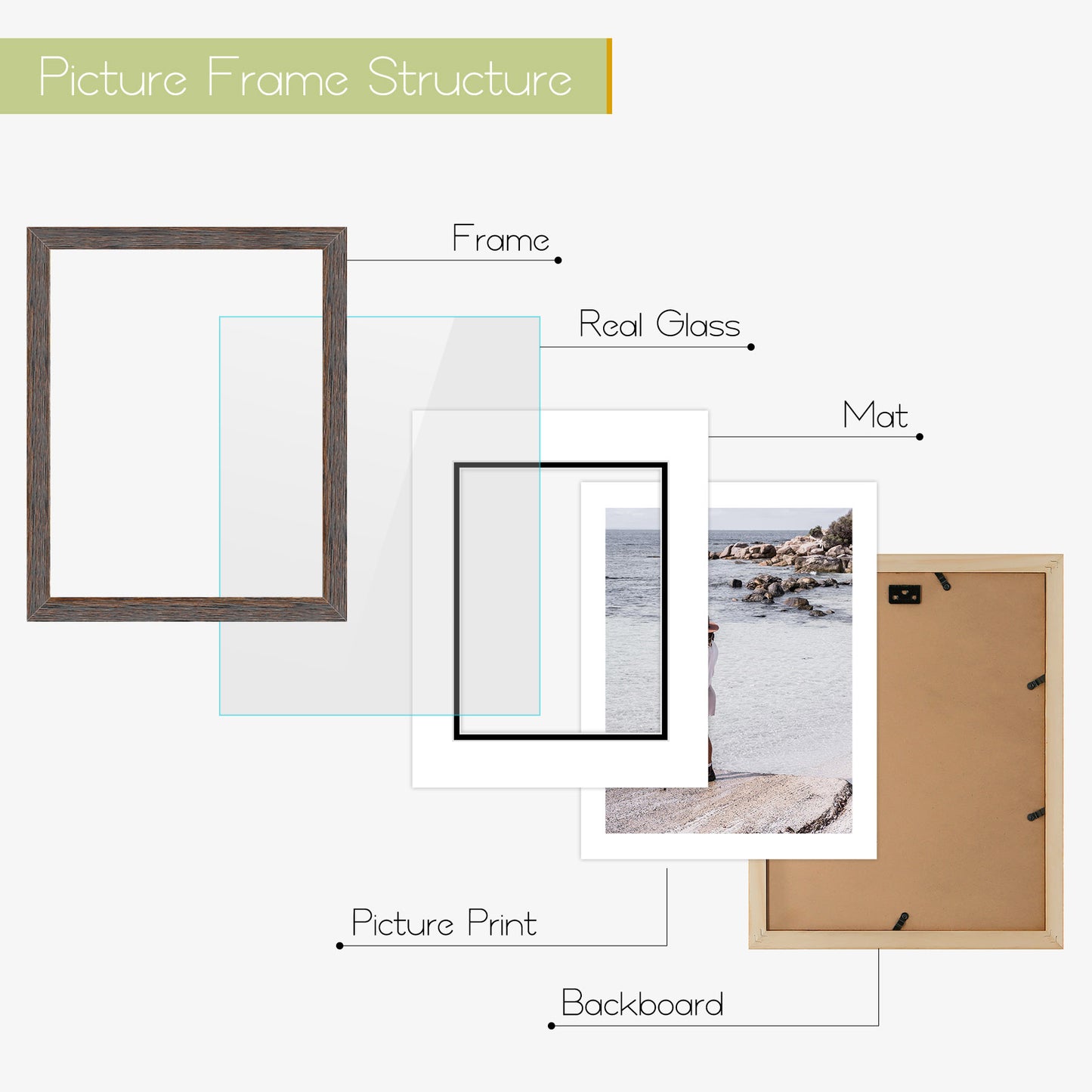 Clearance 11x14 Diploma Frame For 8.5x11 Certificate (10 Pack)