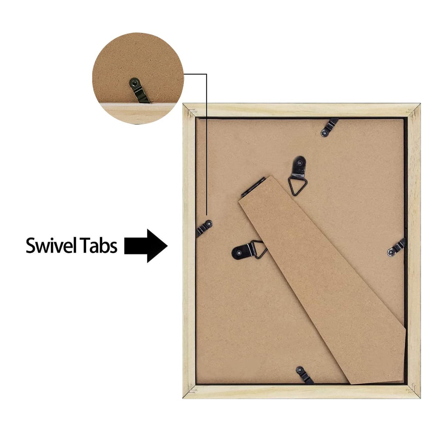 Clearance 8x10 Wood Picture Frame for Two 4x6 Photos (9 Pack)