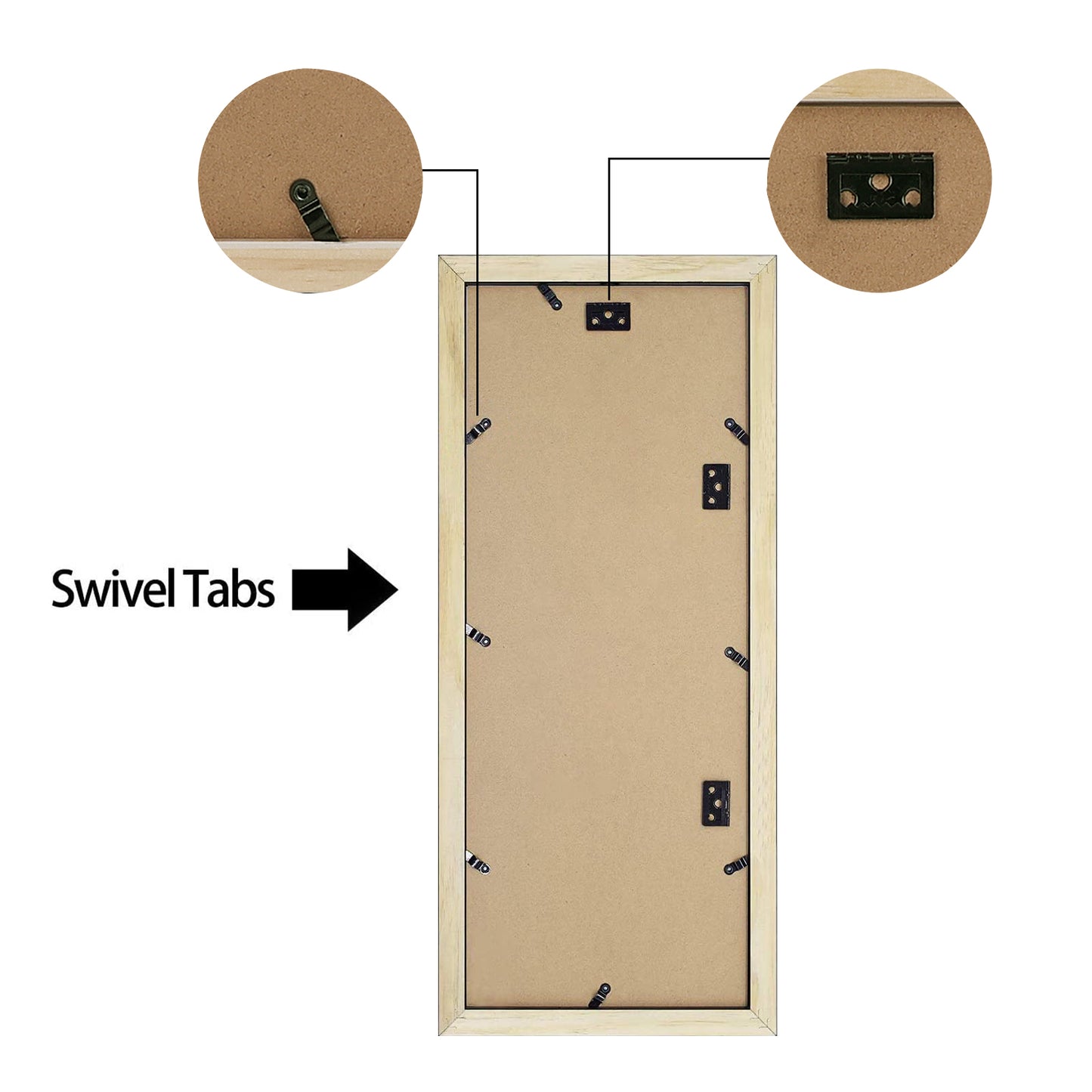 Clearance 8x20 Collage Picture Frame with White Mat Displays Four 4x6 Picture (9 Pack)