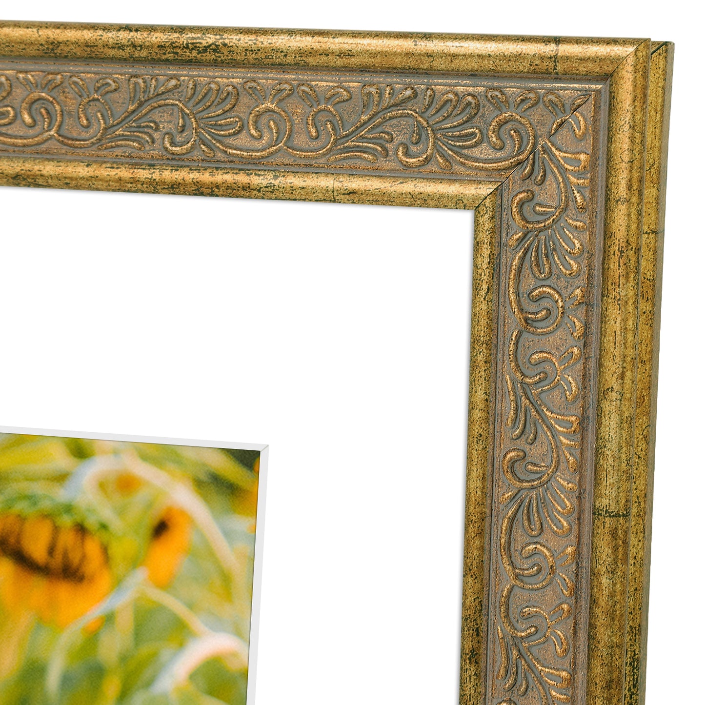 Frametory,11x14 Picture Frame with White Mat for 8x10 Picture (10 Pack)