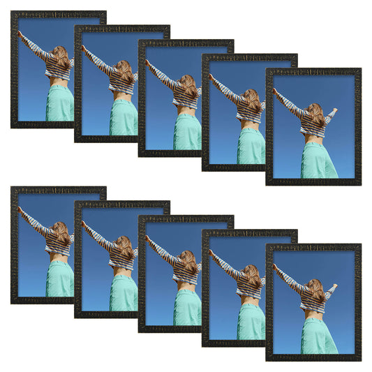 Frametory,11x14 Wood Frame with Plexiglass (10 Pack)