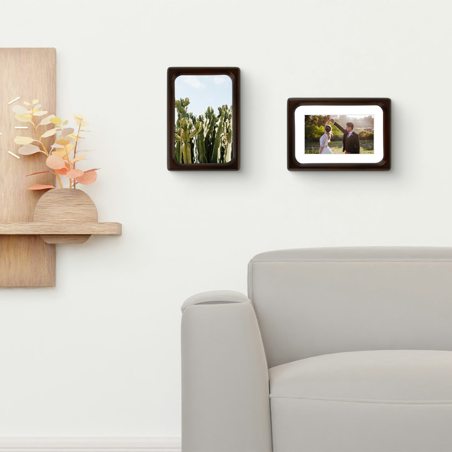 4x6 Picture Frame For 3x5 Photos with Round Corners Dark Brown(6 Pack)