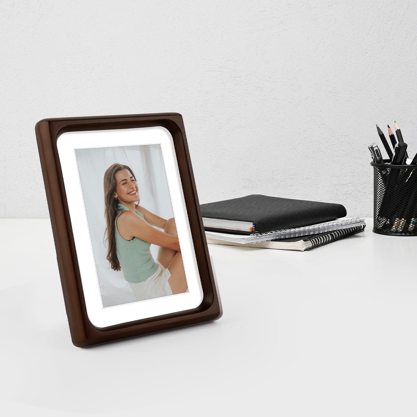 5x7 Picture Frame For 4x6 Photos with Round Corners Dark Brown(6 Pack)