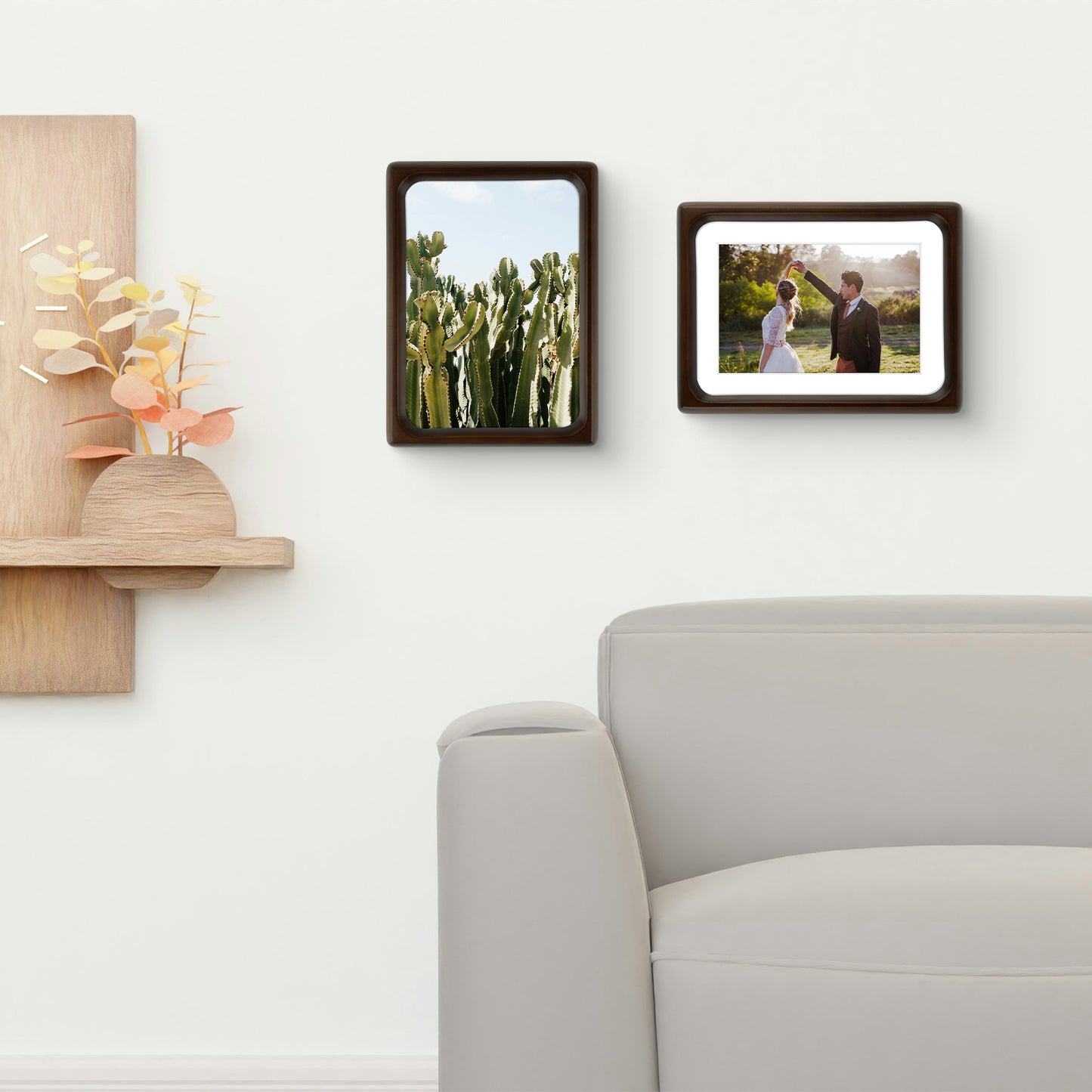5x7 Picture Frame For 4x6 Photos with Round Corners Dark Brown(6 Pack)
