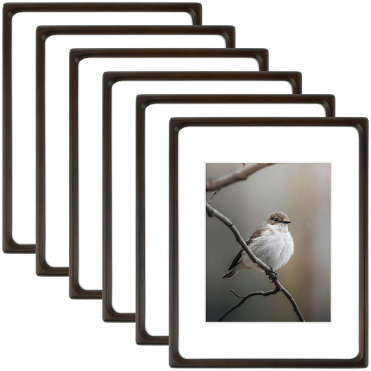 Frametory,Rounded Corner 11x14 Wood Frames For 8x10 Photos (6 Pack)