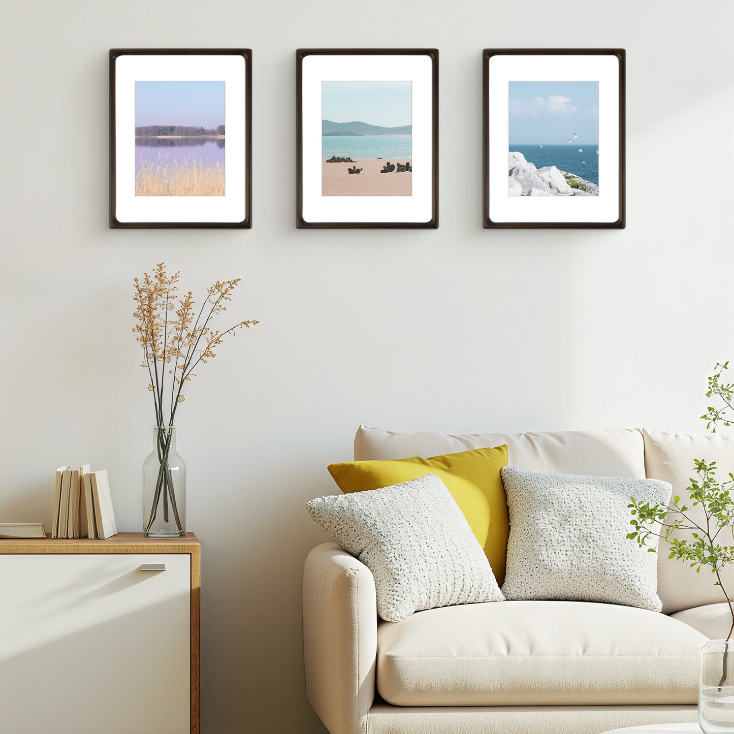 Frametory,Rounded Corner 11x14 Wood Frames For 8x10 Photos (6 Pack)