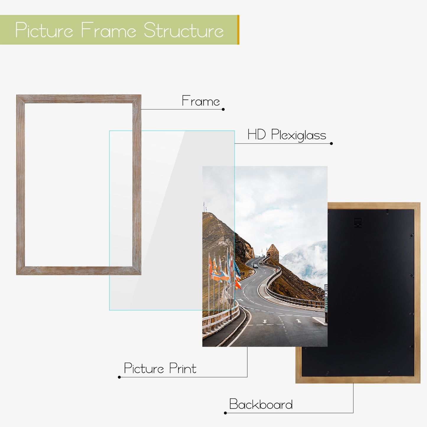 Clearance 16x24 Poster Frame with Plexiglass (6 Pack)