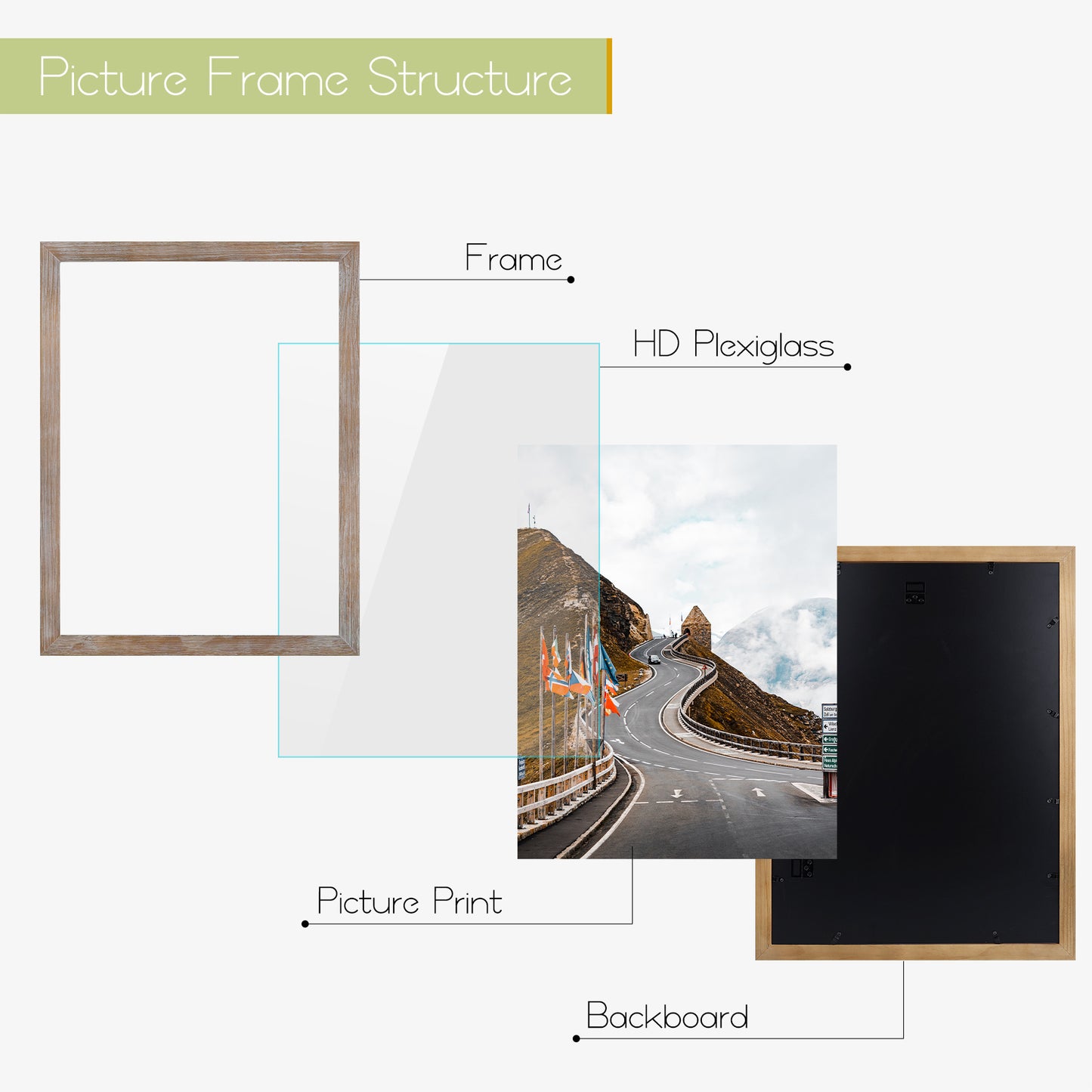 Clearance 18x24 Poster Frame with Plexiglass(6 Pack)