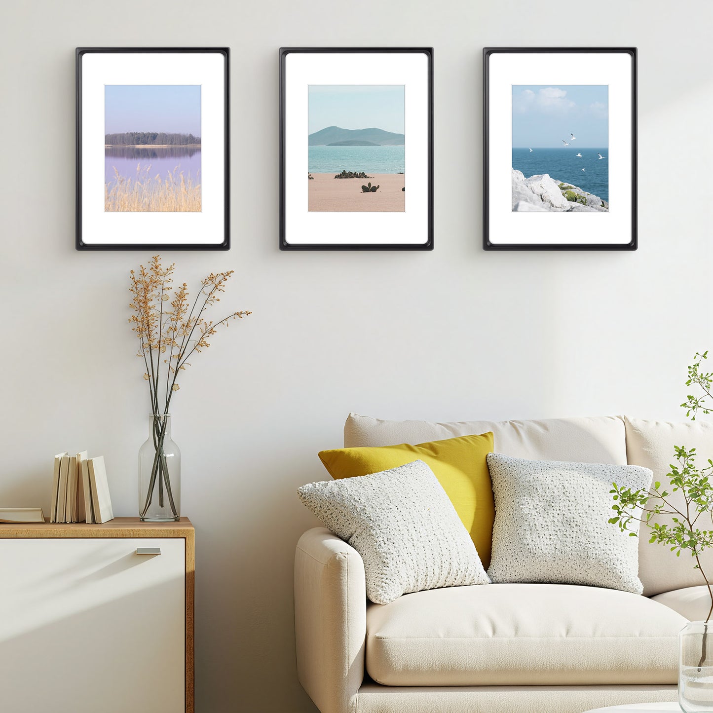 Clearance Rounded Corner 12x16 Wood Picture Frame For 8.5x11 Photos (6 Pack)