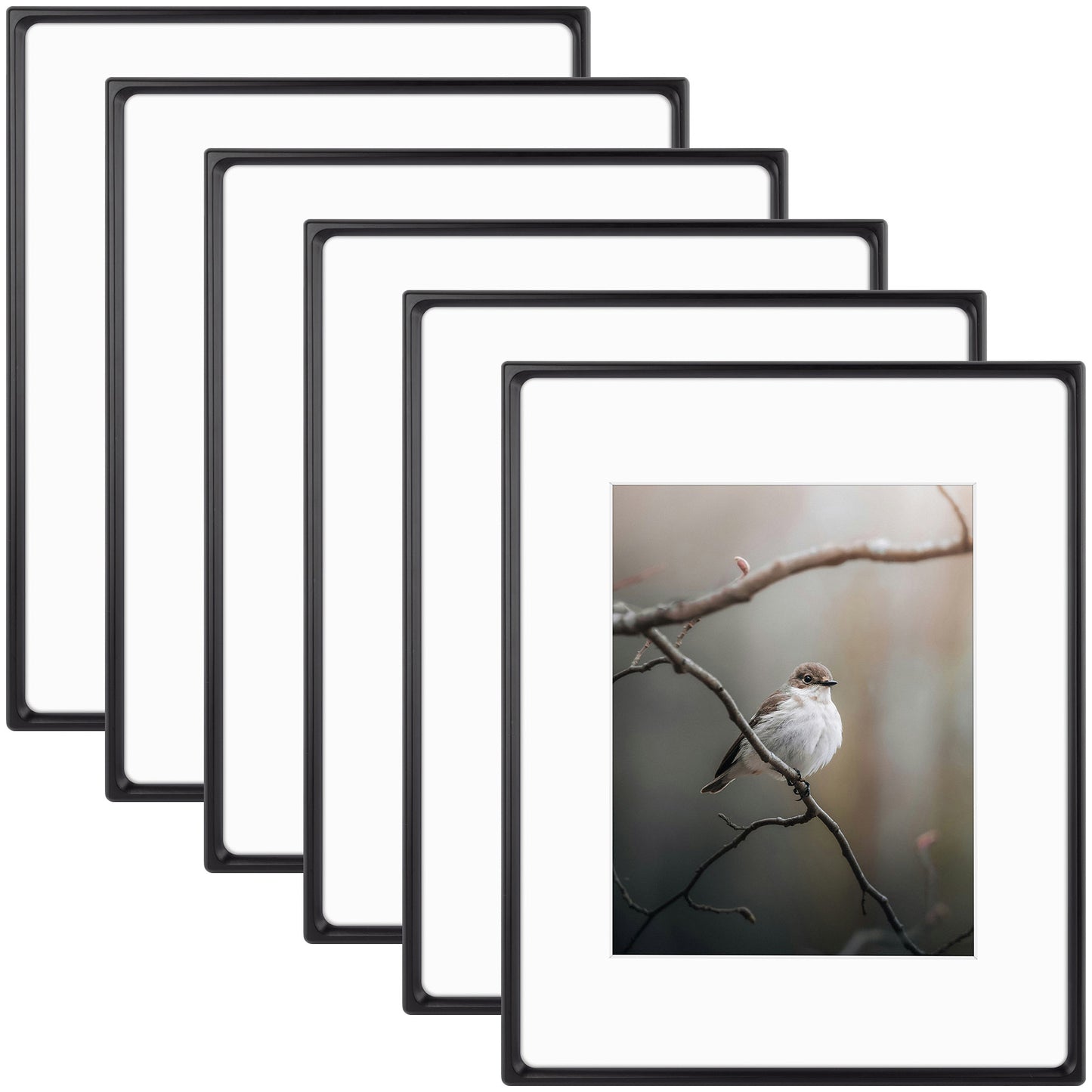 Clearance Rounded Corner 16x20 Wood Picture Frame For 11x14 Photos (6 Pack)