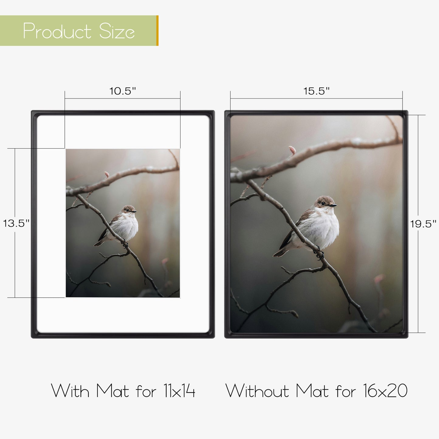 Clearance Rounded Corner 16x20 Wood Picture Frame For 11x14 Photos (6 Pack)