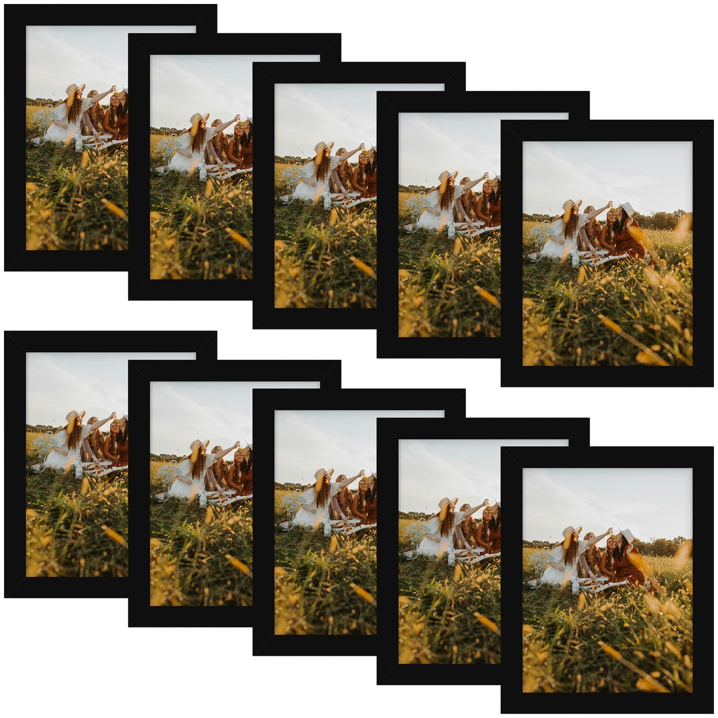 8.5x11 Diploma Frame for 8.5x11 Picture Black Wood (10 Pcs per Box)