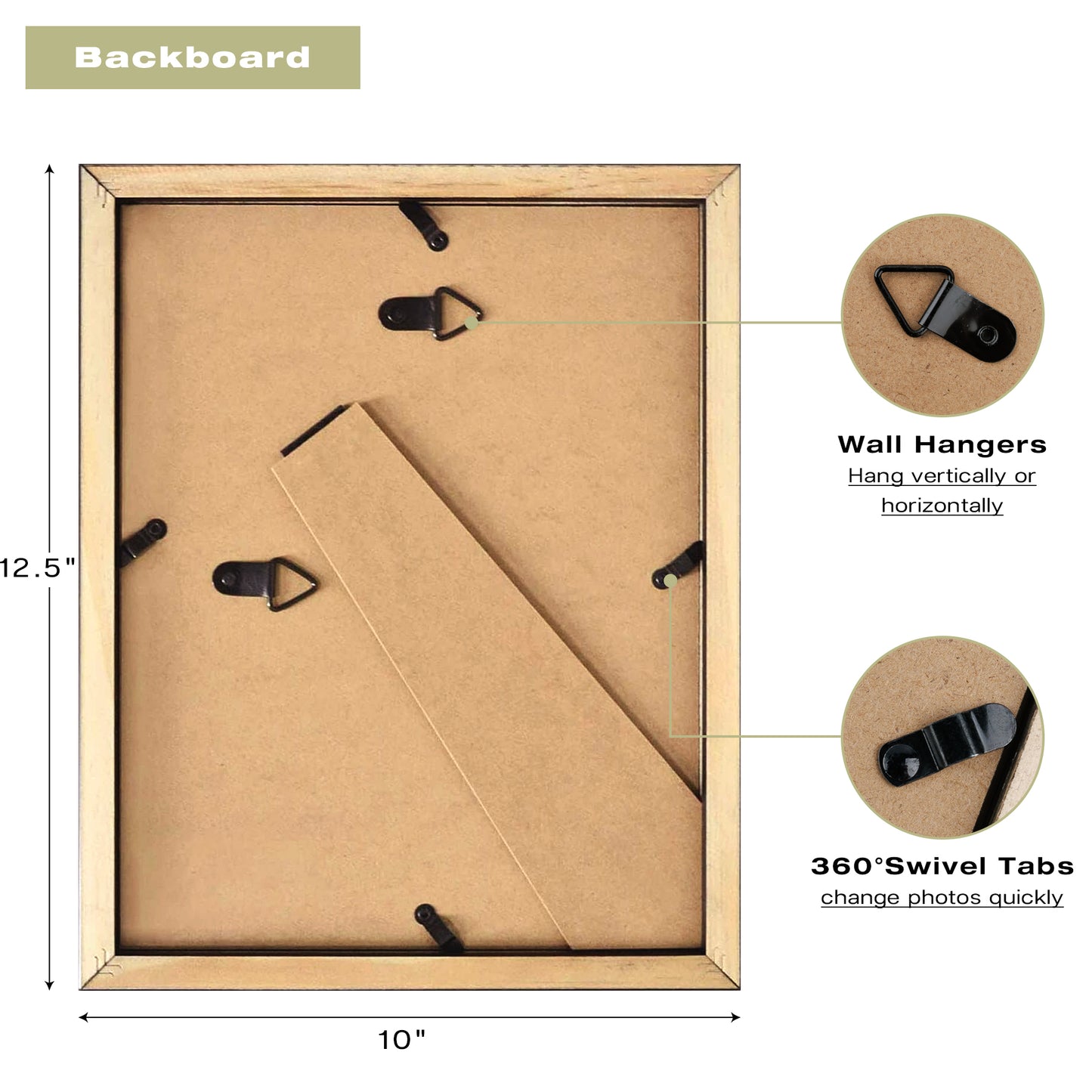 8.5x11 Diploma Frame for 8.5x11 Picture Black Color (10 Pack)